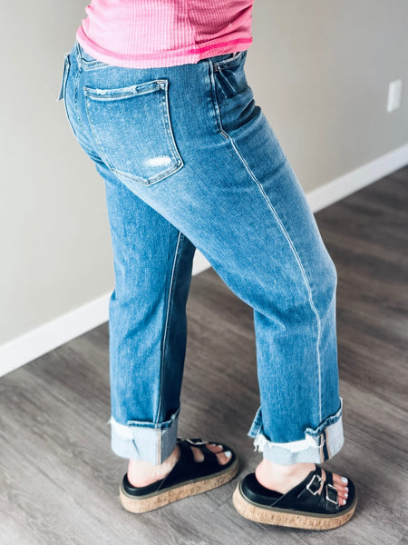 Andie High Rise Cuffed Jeans