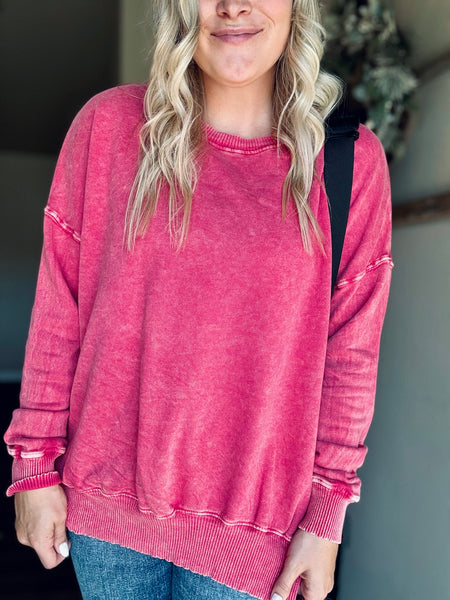 Shelby Acid Wash Pullover - SIZE LARGE