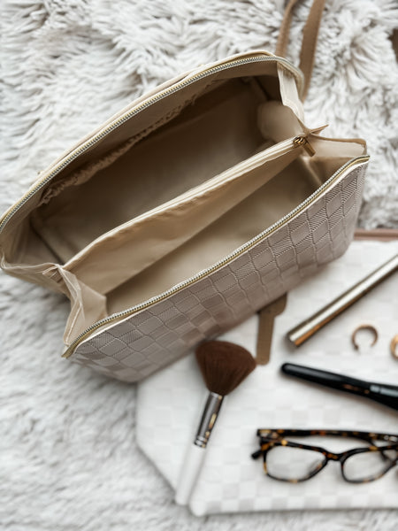 Signature Check Makeup Bag