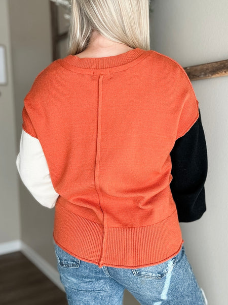 Cider Colorblock Sweater - SIZE MEDIUM