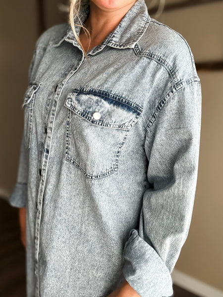 PREORDER Dakota Denim Shirt Dress