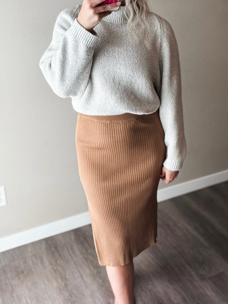 Abel Sweater Skirt - Brown