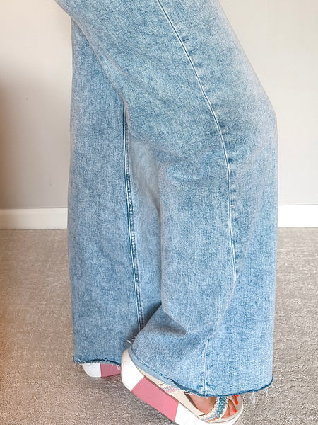 Kateri Drawstring Wide Leg Denim