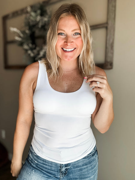 Liv Seamless Tank Top - White
