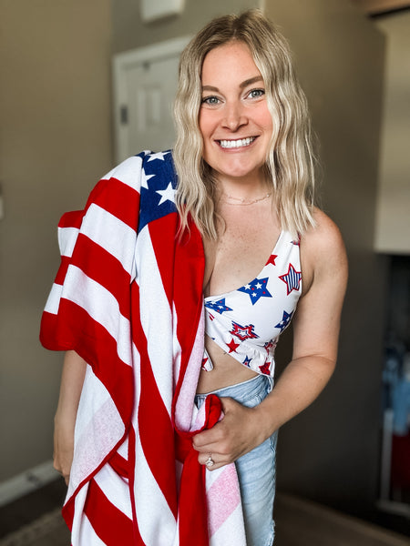 American Flag Beach Towel