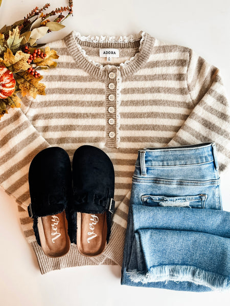 Pruitt Stripe Henley Sweater
