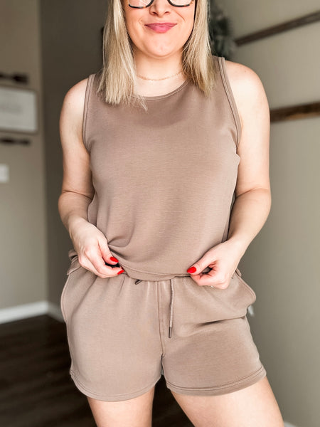 Jada Active Tank & Short Set - Taupe
