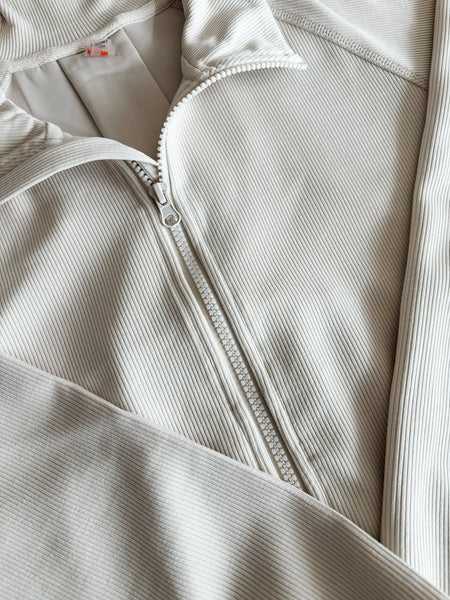 Lucie Ribbed Zip Jacket - SIZE LARGE
