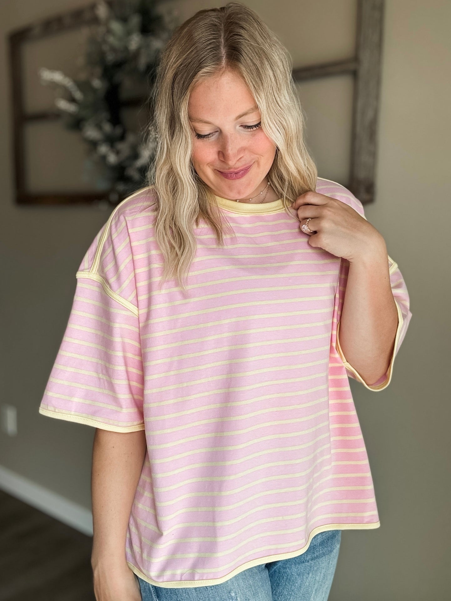 Islay Stripe Oversized Tee