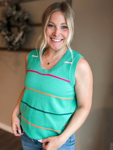 PREORDER Sorrento Stripe Sweater Tank