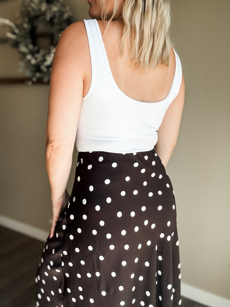 Kittie Polka Dot Midi Skirt