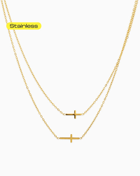 Hope Layered Cross Necklace
