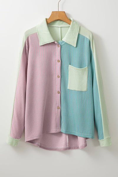 Taffy Colorblock Ribbed Top - SIZE SMALL