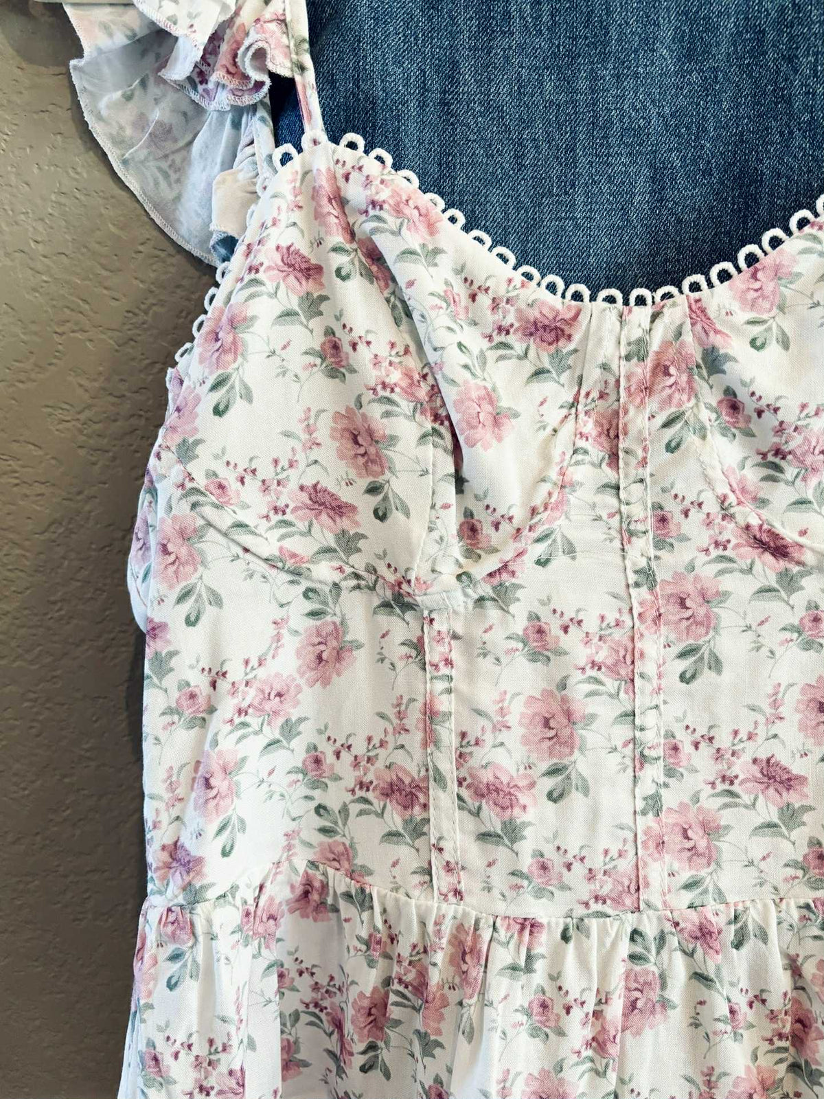 Sicily Floral Peplum Tank - SIZE MEDIUM