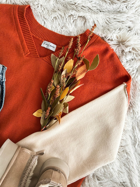 Cider Colorblock Sweater - SIZE MEDIUM