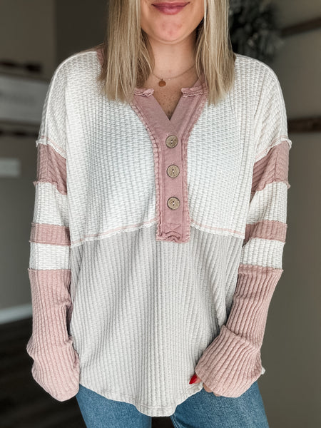 Effie Waffle Knit Top