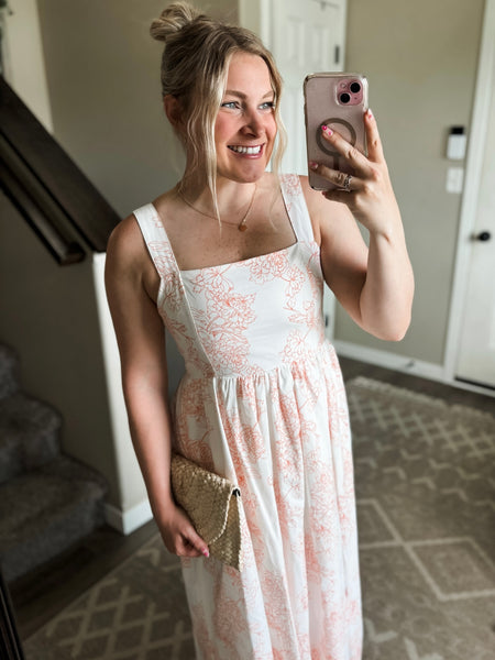 Chloe Sleeveless Midi Dress - Orange