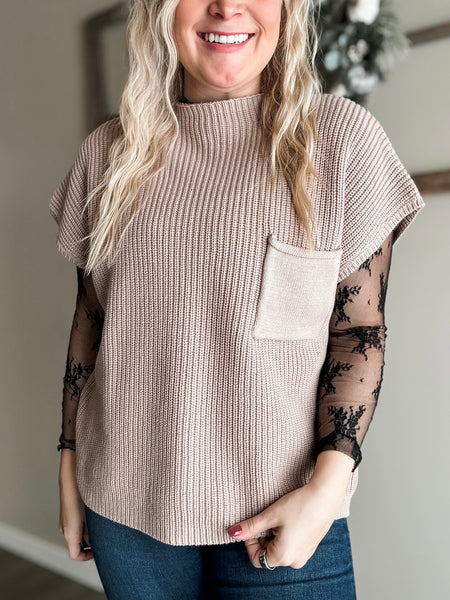 Sloane Sleeveless Knit Top - Light Mocha