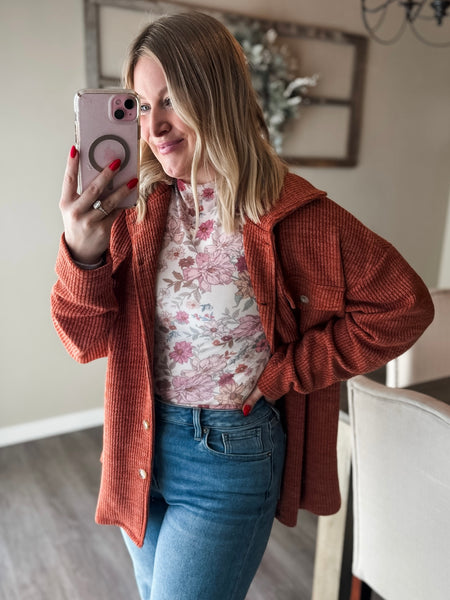Sylvie Floral Mesh Top