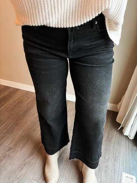 Sterling Raw Hem Cropped Denim - SIZE 8