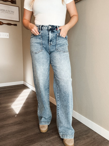 Frankie Slouchy Patch Pocket Jeans