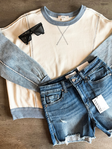 Dylan Mixed Knit Top