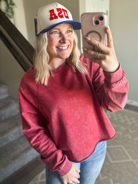 Heartland Mineral Wash Crop Pullover