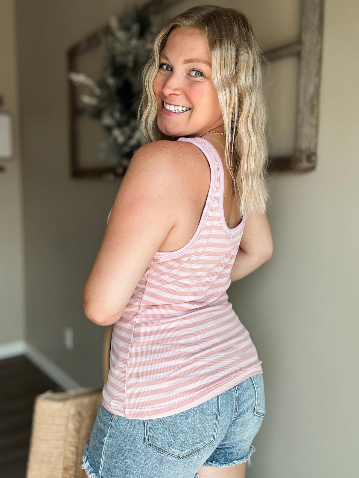 Hallee Striped Tank - SIZE MEDIUM
