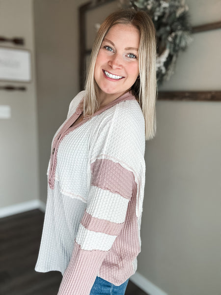 Effie Waffle Knit Top