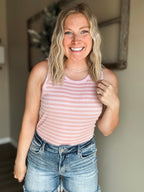Hallee Striped Tank - SIZE MEDIUM