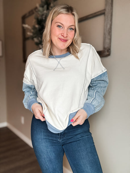 Dylan Mixed Knit Top