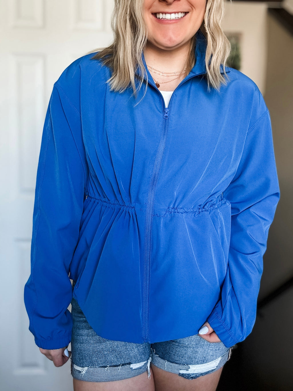 Navyn Cinch Peplum Jacket