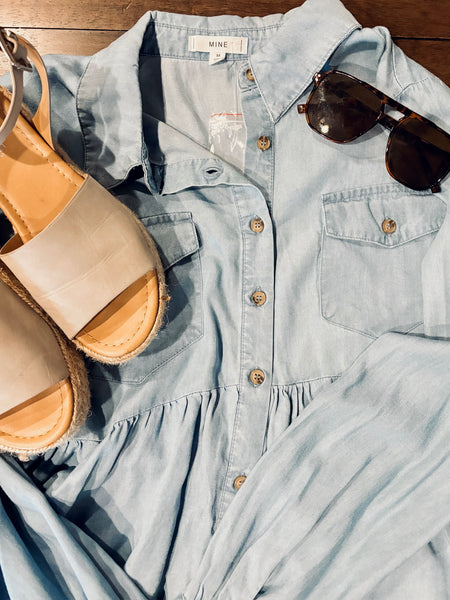 Shammy Chambray Top