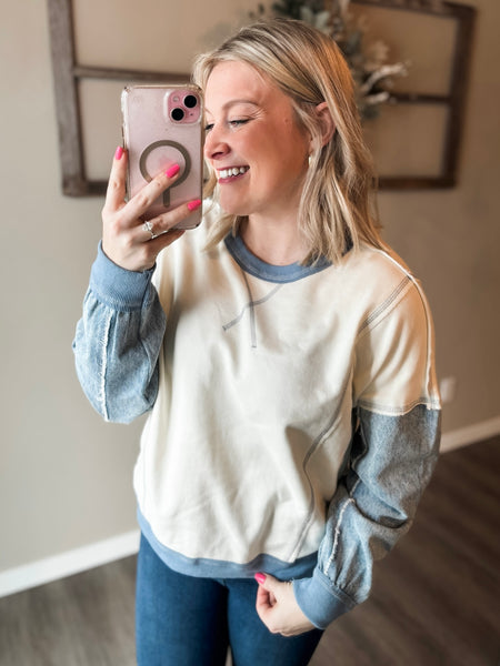 Dylan Mixed Knit Top