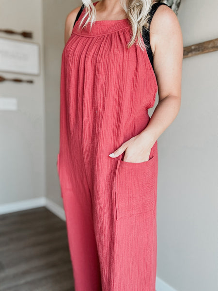 Scarlett Knotted Back Jumpsuit - SIZE MEDIUM