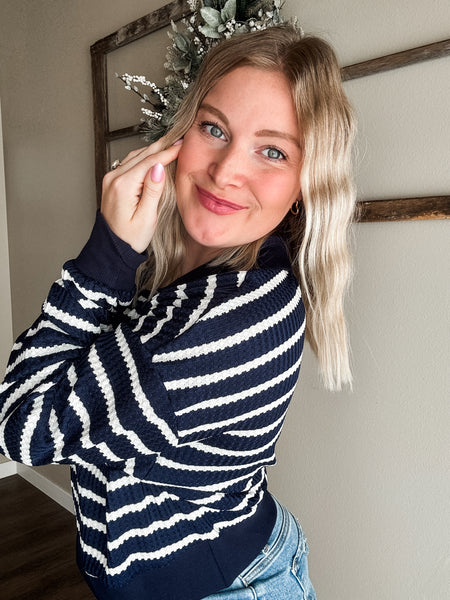 PREORDER Lively Stripe Half Zip Pullover