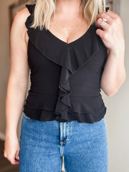 Livia Ruffle Peplum Tank
