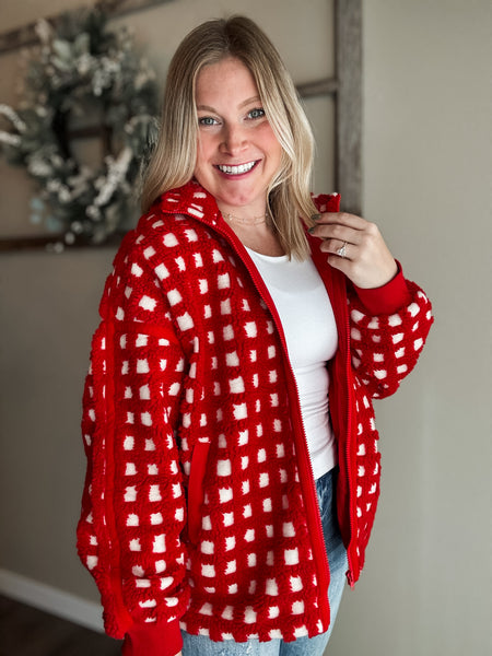 PREORDER Malli Plaid Sherpa Jacket