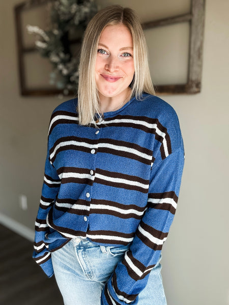 PREORDER Korie Stripe Knit Cardigan