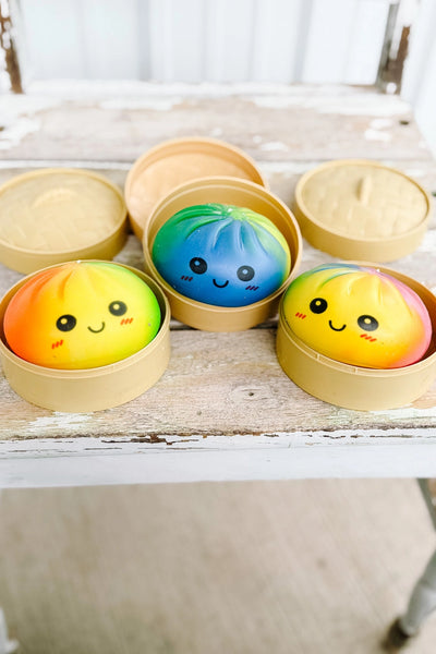 PREORDER Squishy Dumpling Buns - Rainbow