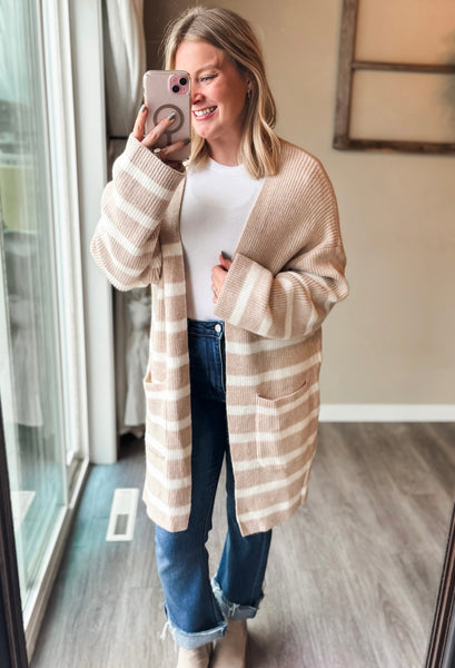 Marenna Stripe Maxi Cardigan