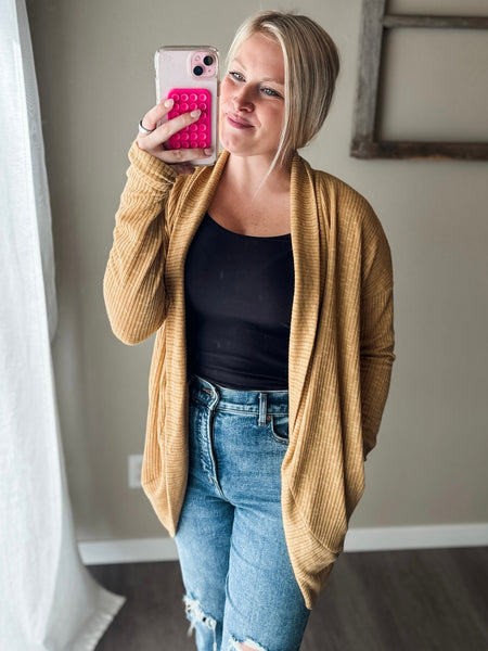 Tia Texture Ribbed Cardigan