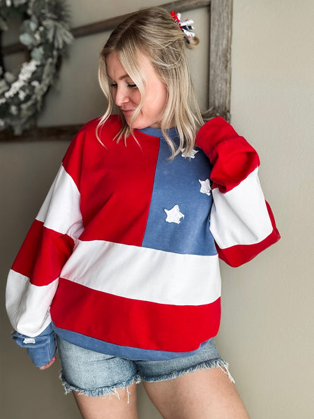 Old Glory Mineral Wash Sweatshirt - SIZE SMALL