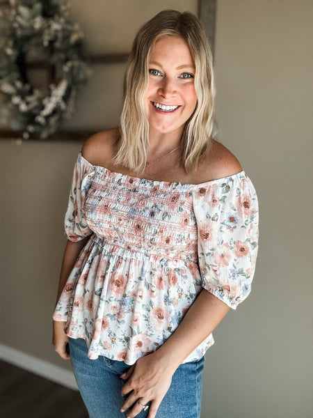 Vianne Smocked Babydoll Top