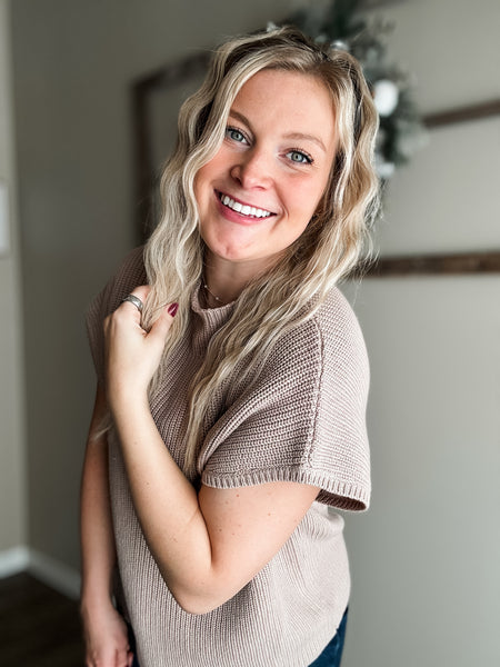 Sloane Sleeveless Knit Top - Light Mocha