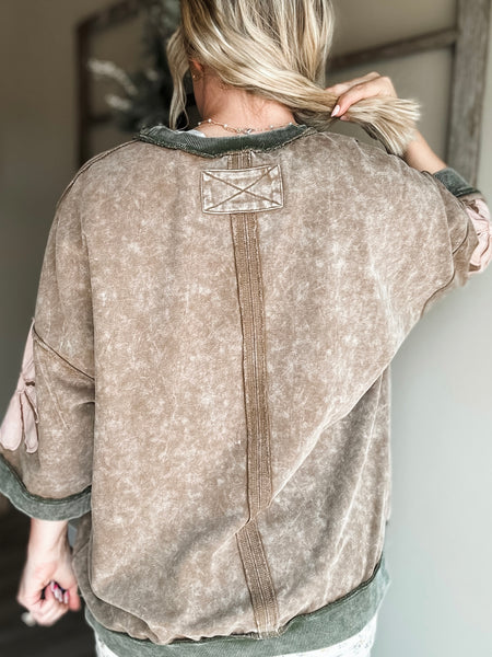 PREORDER Maple Oversized Patchwork Top