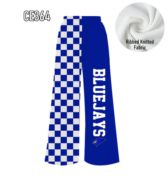 PREORDER Spiritwear Checkered Split Leg Bottom - BLUEJAYS