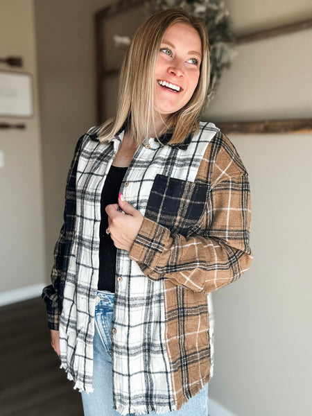 PREORDER Phoebe Mixed Plaid Shacket