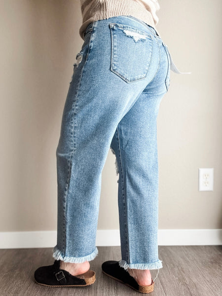 Mavis Cropped Barrel Jean