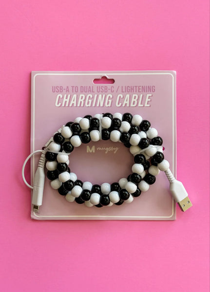 PREORDER Round Two Beaded Phone Charger